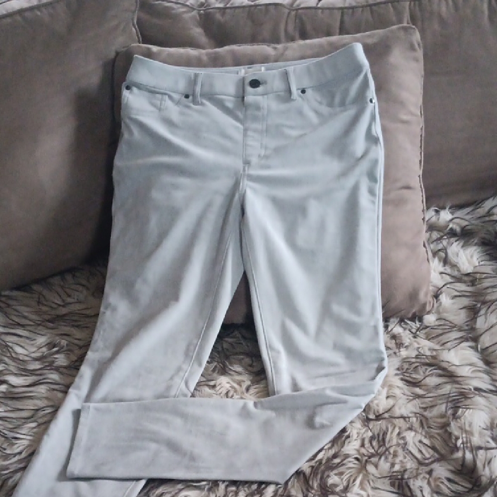 Chico's Soft Gray Faux Ultra Sued Jeans